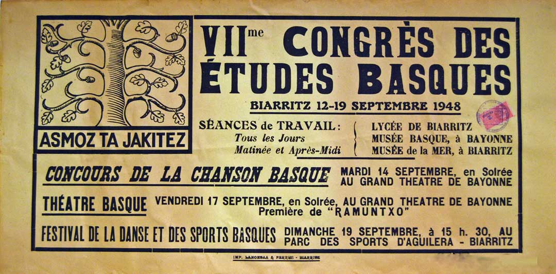 Euskal Abertzaletasunaren Museoa. Eusko Ikaskuntzaren VII. Kongresua