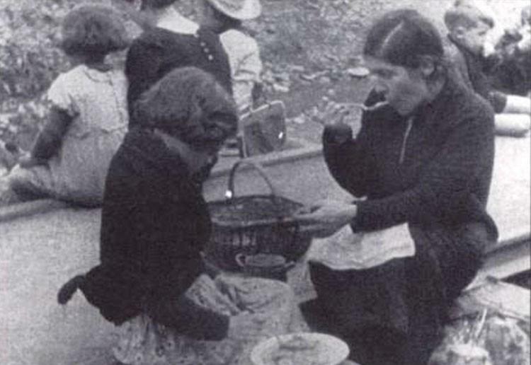 Imagen de una foto antigua de la guerra civil española