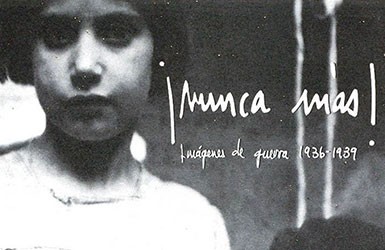 Imagen del cartel de la exposición ¡Nunca más! Imágenes de guerra 1936-1939 de Sabino Arana Fundazioa